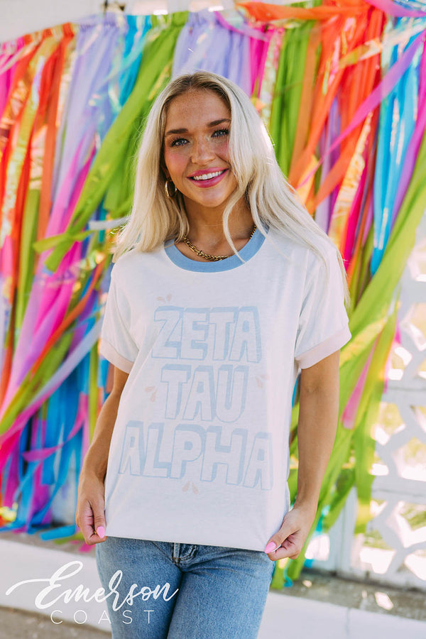 Zeta Tau Alpha - The Block Baseball Jersey