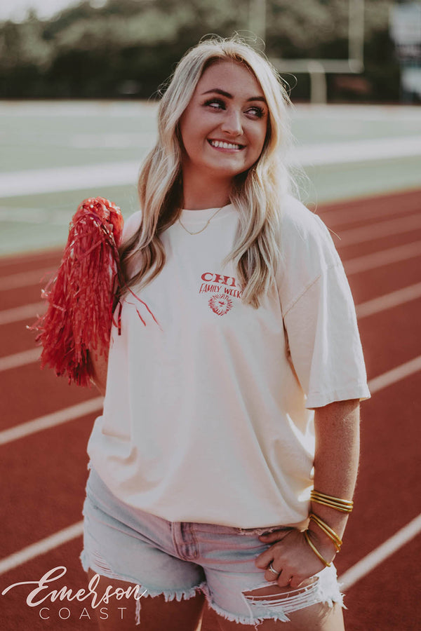 Chi Omega Dad's Weekend Jersey Tee - Emerson Coast