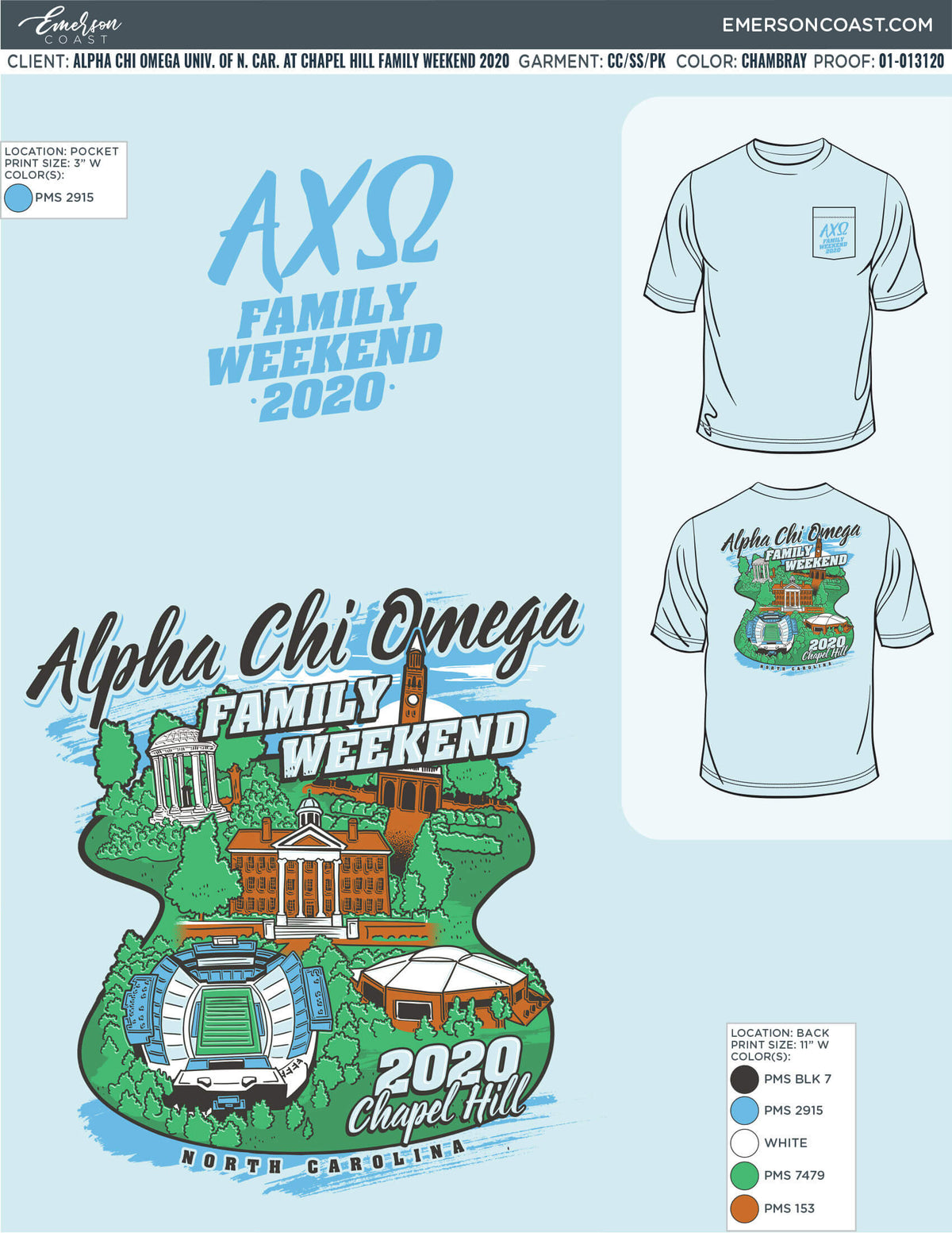 01-013120 Alpha Chi Omega University of North Carolina at Chapel Hill Family Weekend 2020