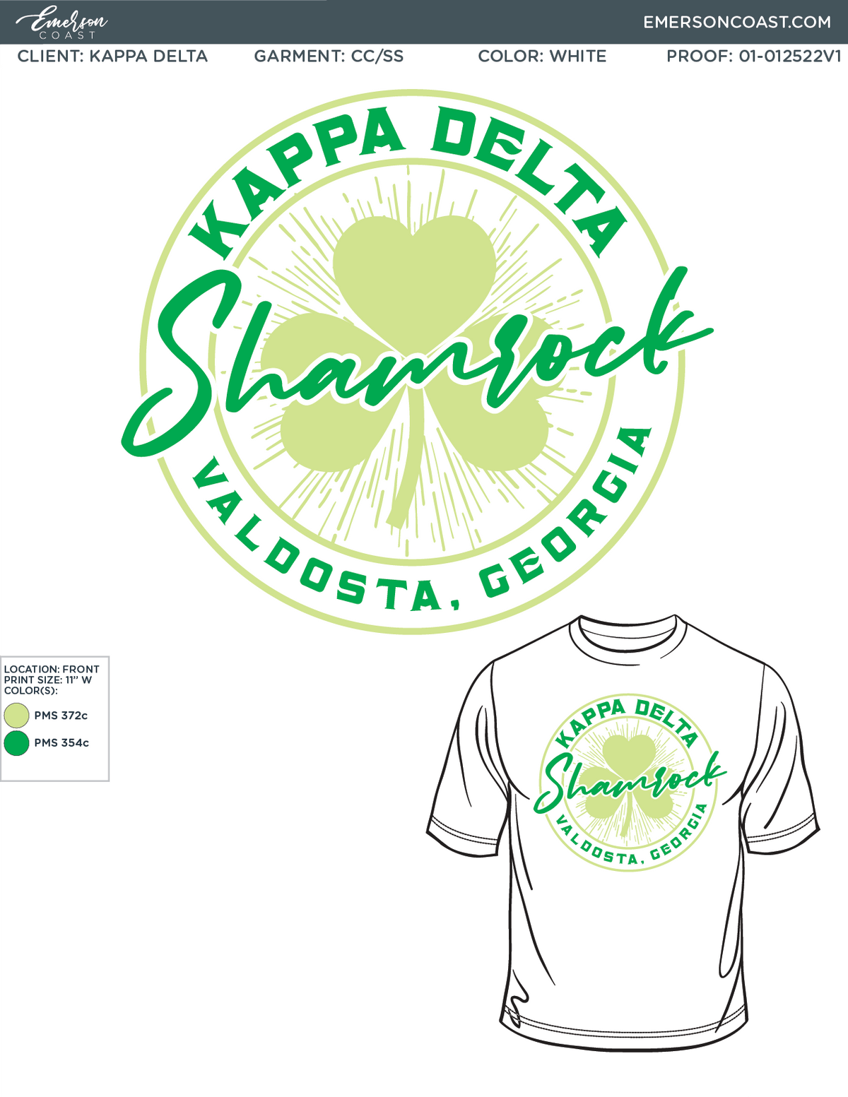 01-012522 Kappa Delta Valdosta State University Sponsor Shirt 2022-01