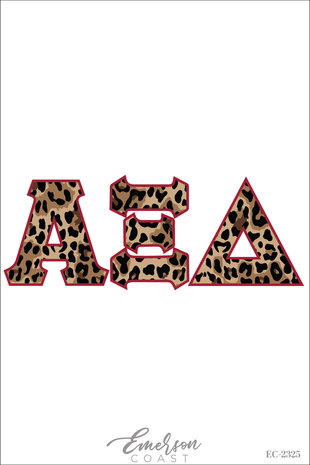 Alpha Xi Delta Cheetah Print Greek Letters T-shirt