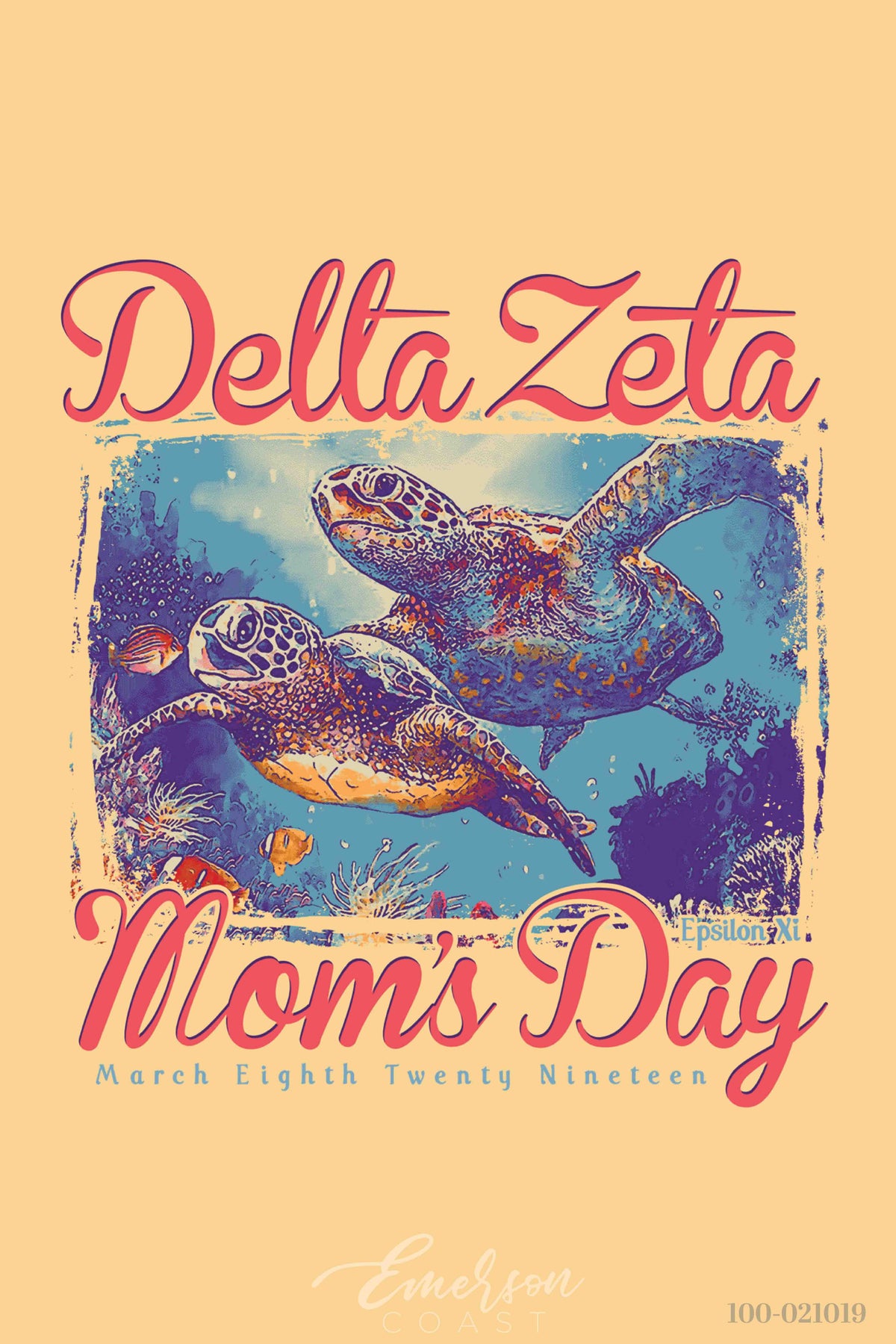 Delta Zeta Mom Turtle T-Shirt