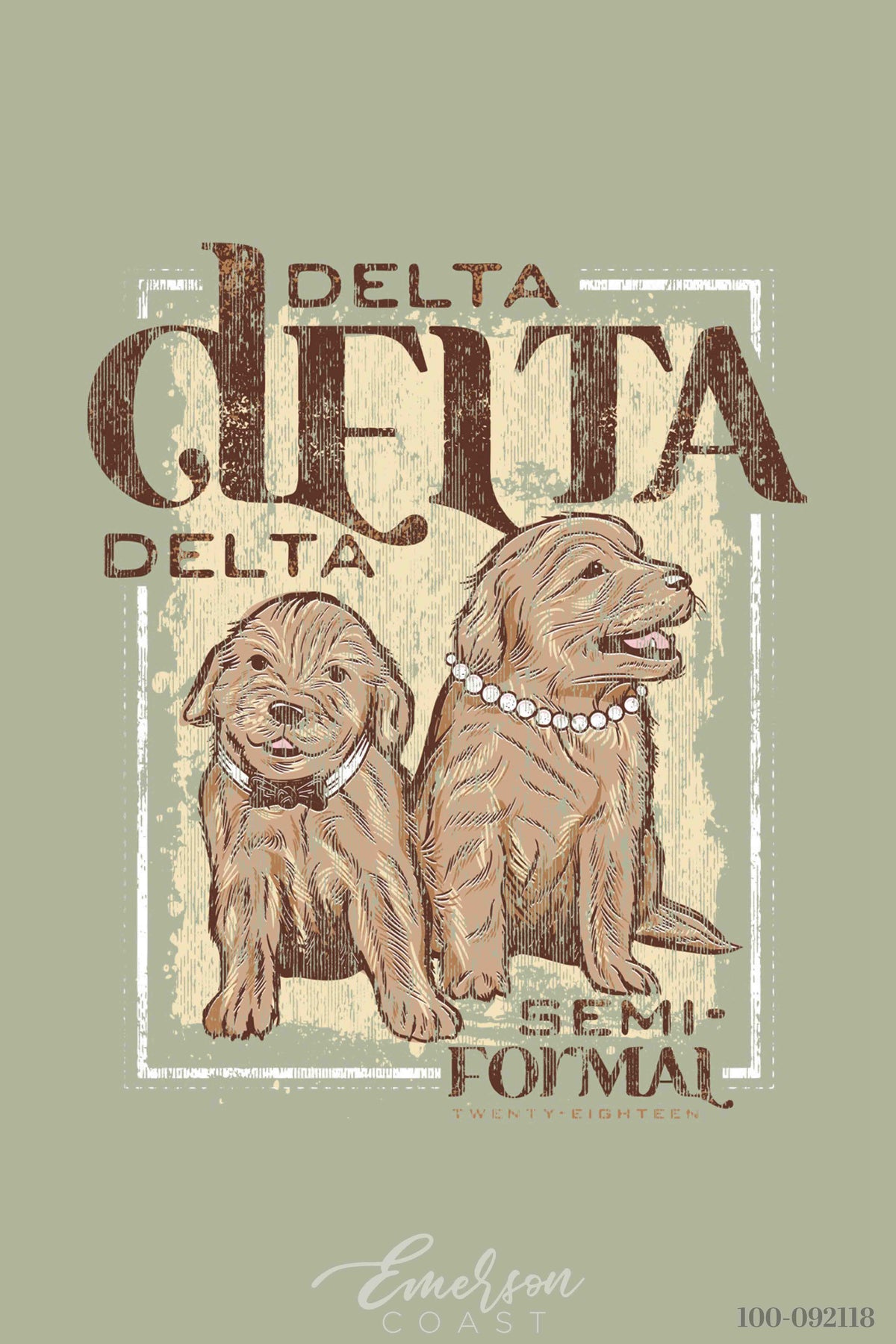 Delta Delta Delta Puppies Semi T-shirt