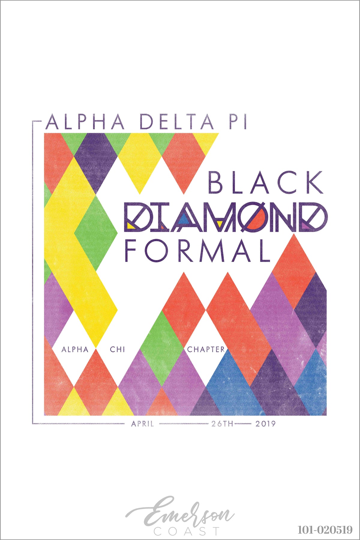 Alpha Delta Pi Black Diamond Formal T-shirt