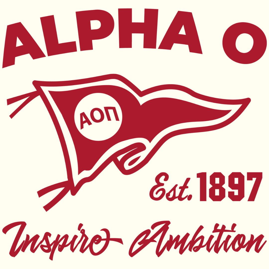 Alpha O Inspire Ambition Pennant Flag Design