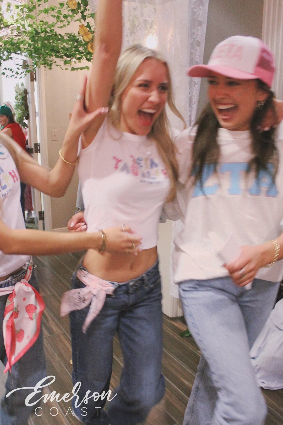 Zeta Tau Alpha Hand Stitch Letters Bid Day Baby Tee