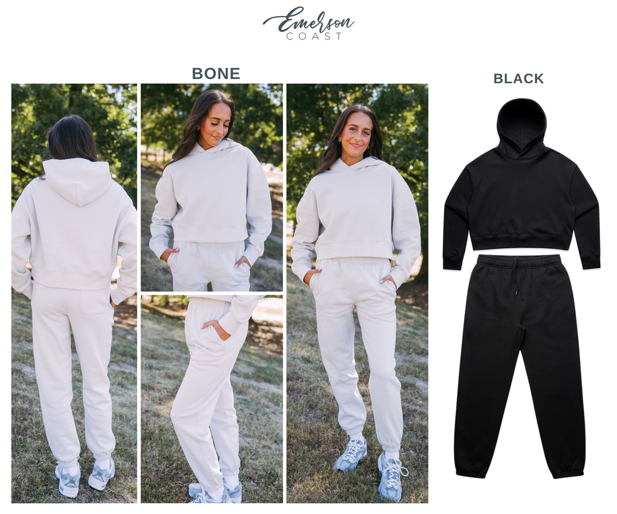 AS Colour Crop Hoodie and Jogger Set