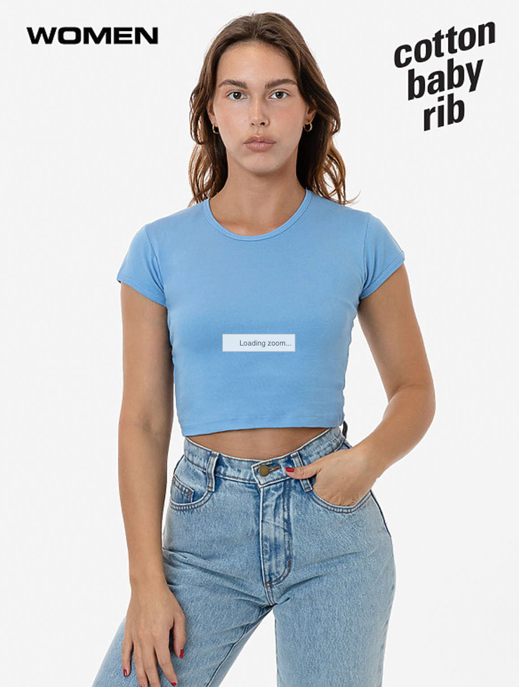 LA Apparel Cap Sleeve Baby Rib Crop Top