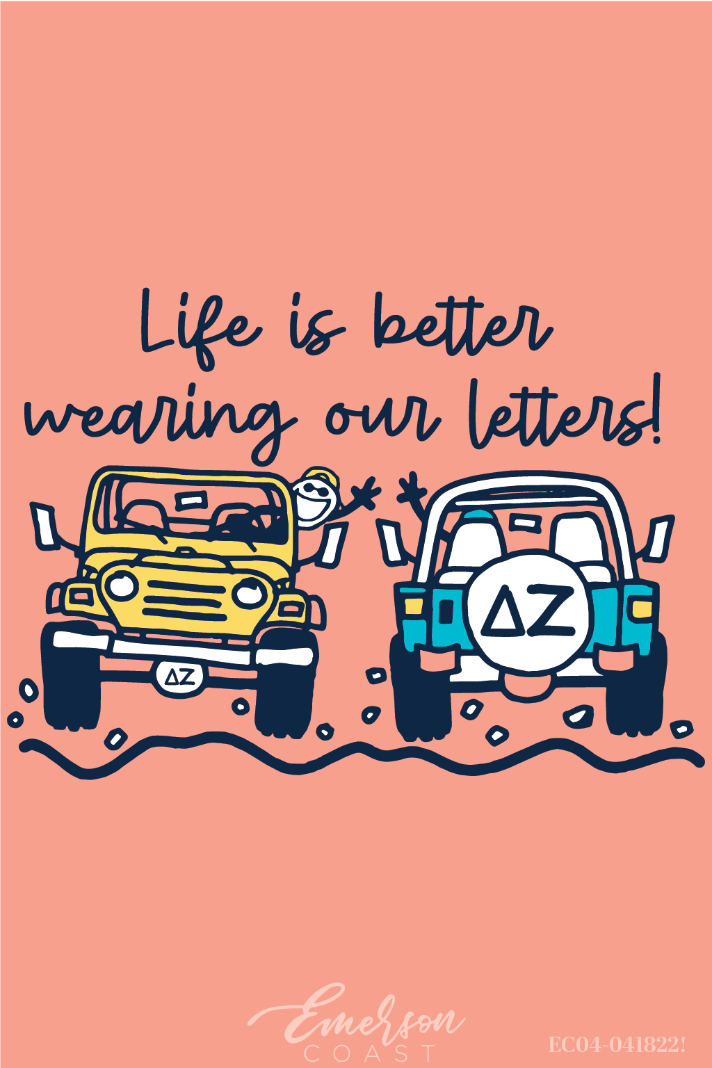 Delta Zeta Life is Better Wearing Our Letters Tee