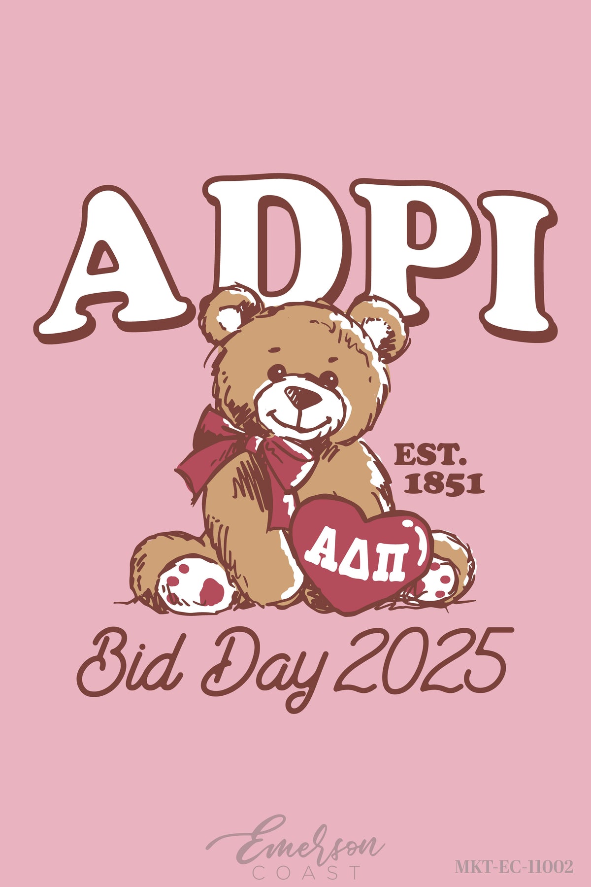 Alpha Delta Pi Beary Cute Bid Day Tshirt