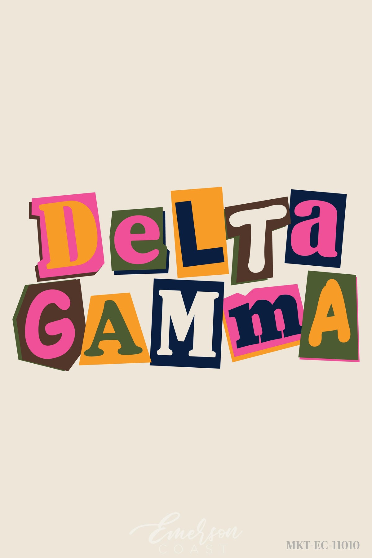 Delta Gamma Scrapbook Letter Bid Day Tee