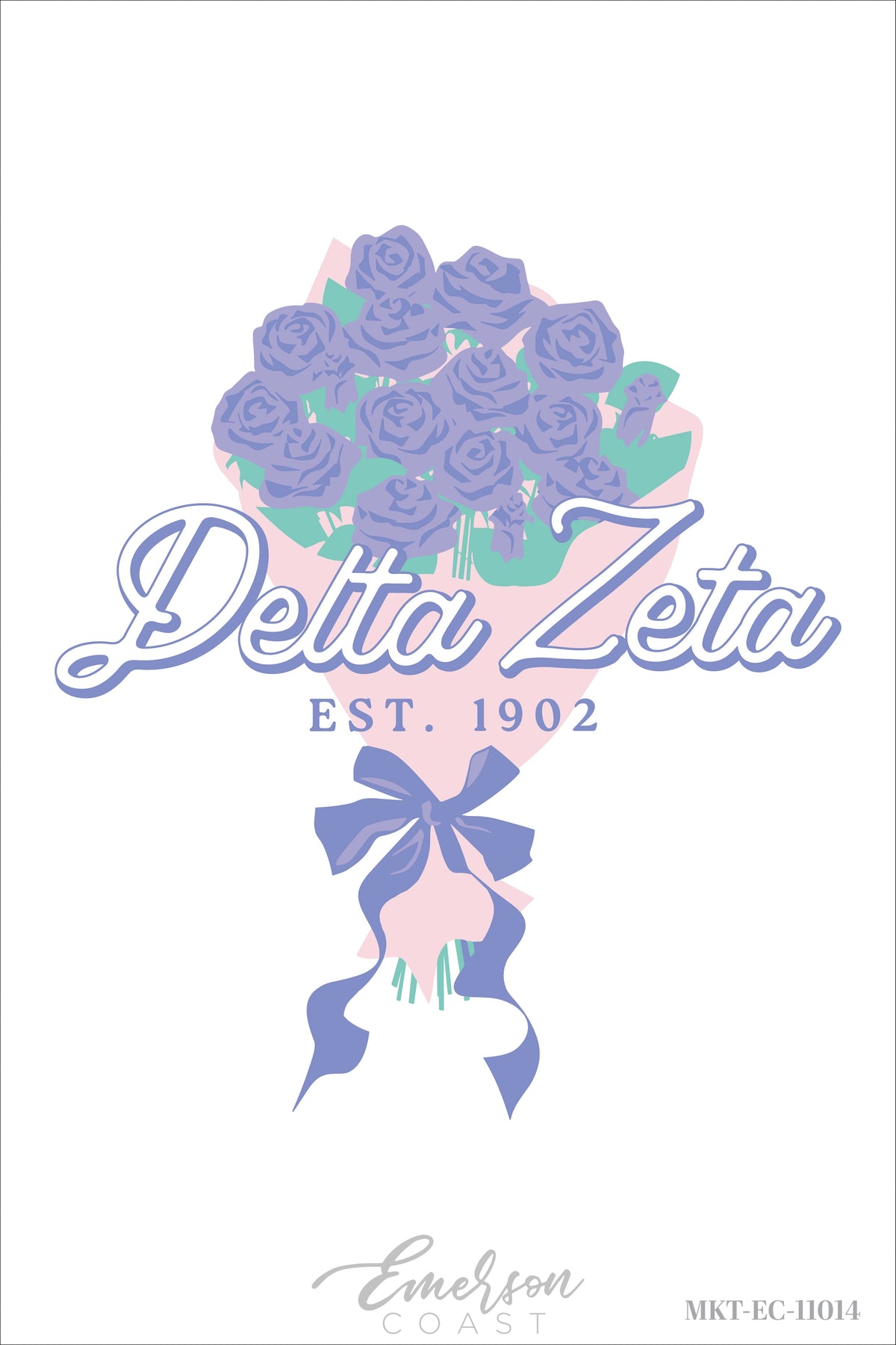 Delta Zeta Purple Bouquet Tshirt