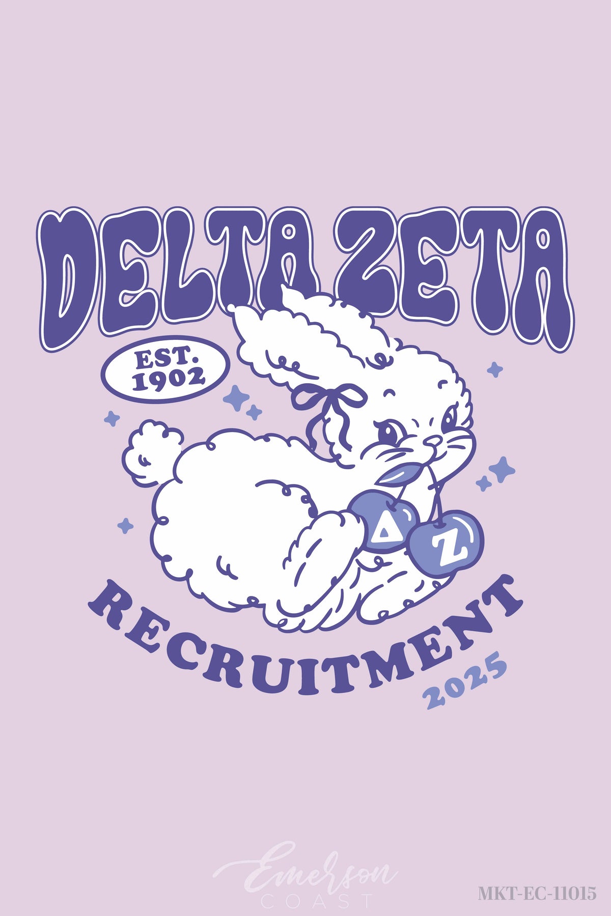 Delta Zeta 90s Cherry Bunny Bid Day Tshirt