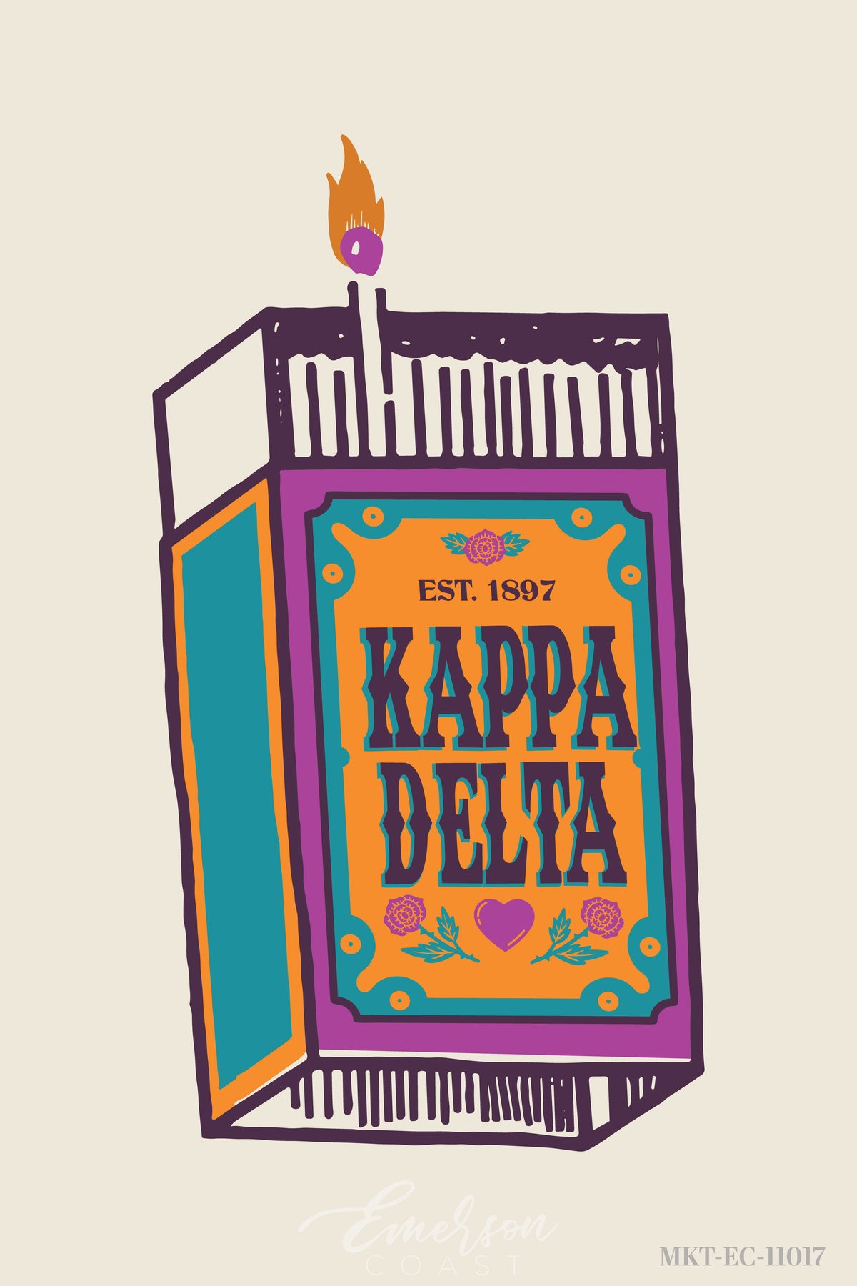 Kappa Delta Floral Matchbox PR T-shirt