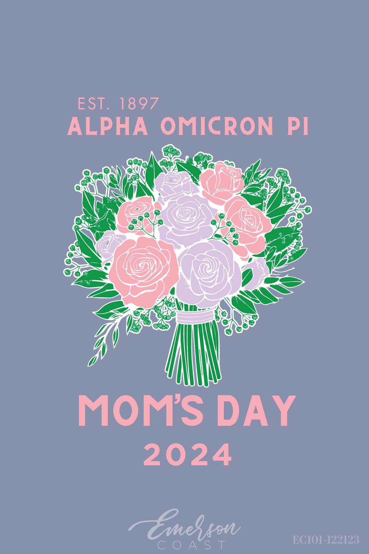 Alpha Omicron Pi Mom&#39;s Day Bouquet T-Shirt