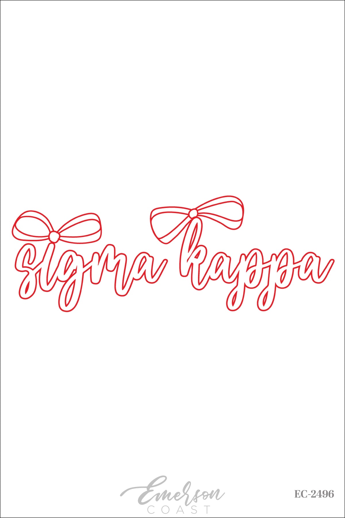 Sigma Kappa Red Script Bow Tee