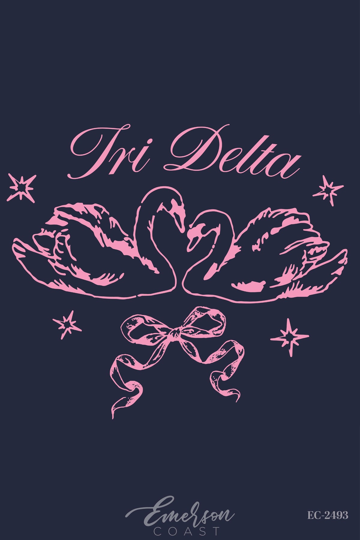 Tri Delta Pink Swans PR Tshirt