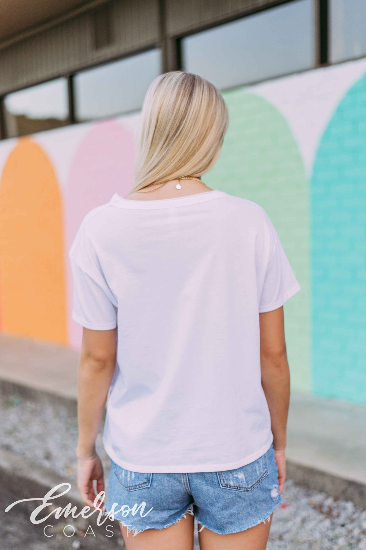 Sorority Short Sleeve Raw Neck Boxy Tee