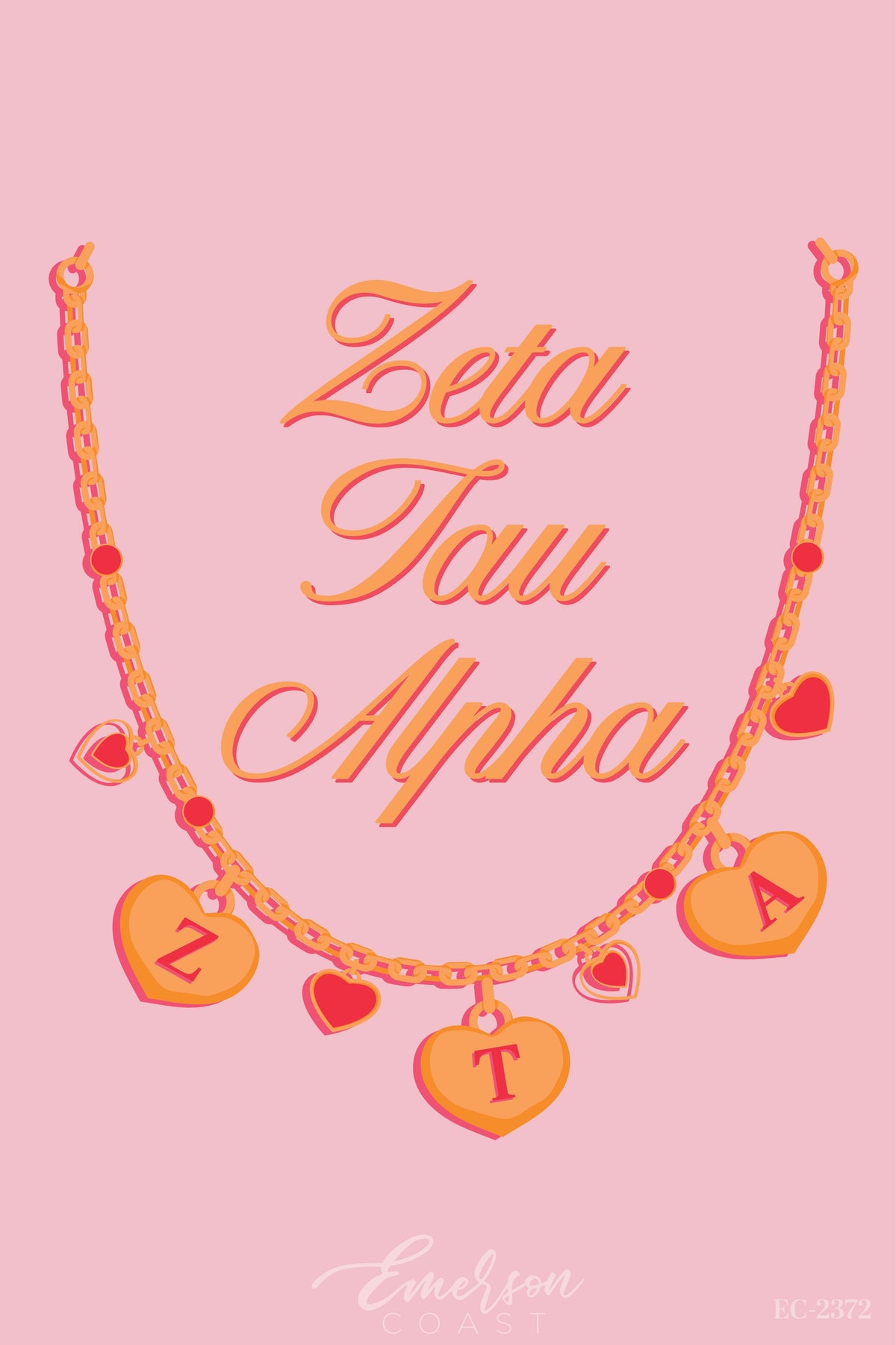 Zeta Tau Alpha Charm Bracelet Bid Day Tee