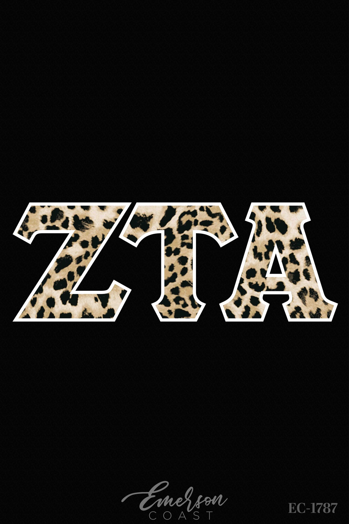 Zeta Tau Alpha Cheetah Print Letter Sweatshirt