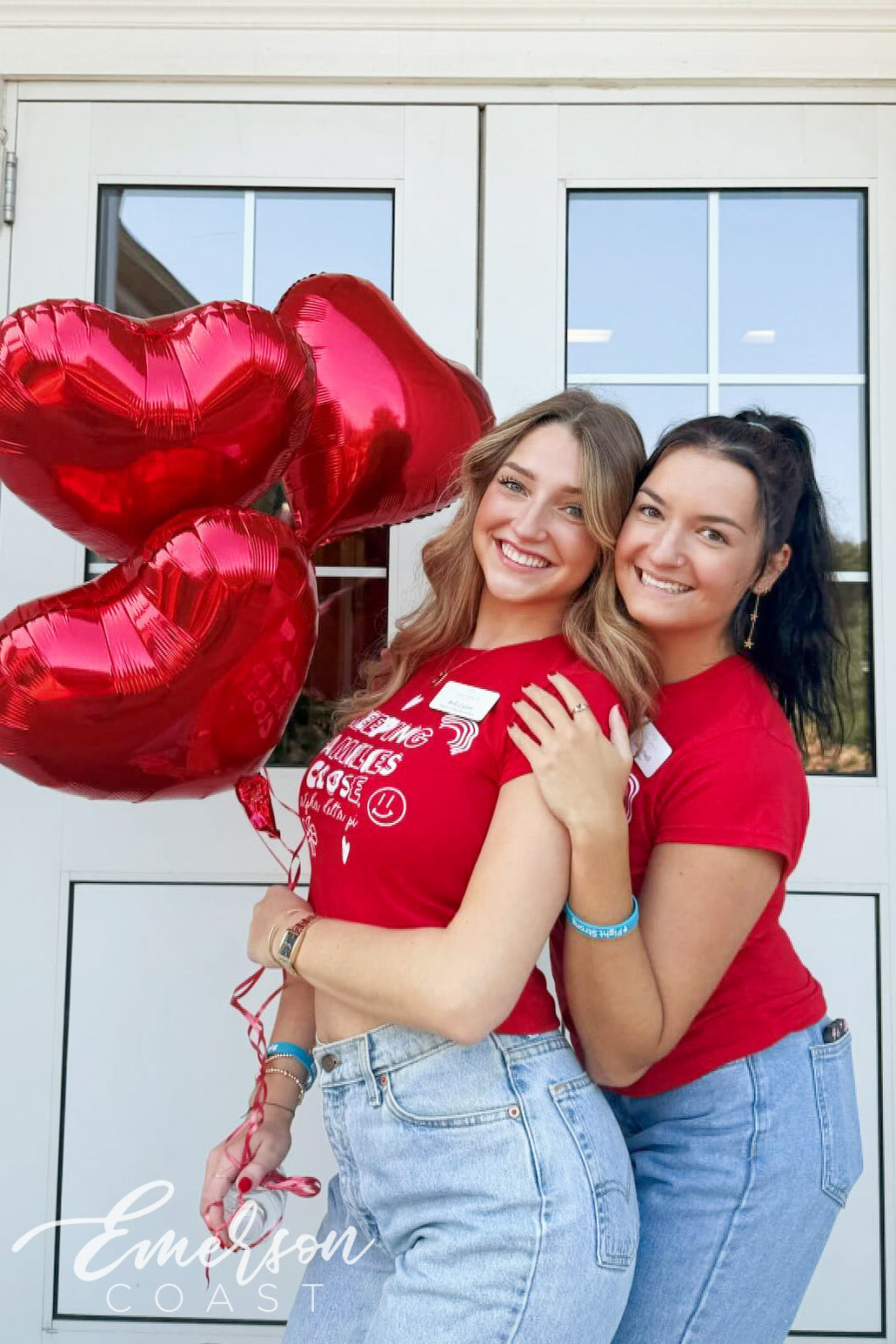 Alpha Delta Pi Keeping Families Close Red Baby Tee