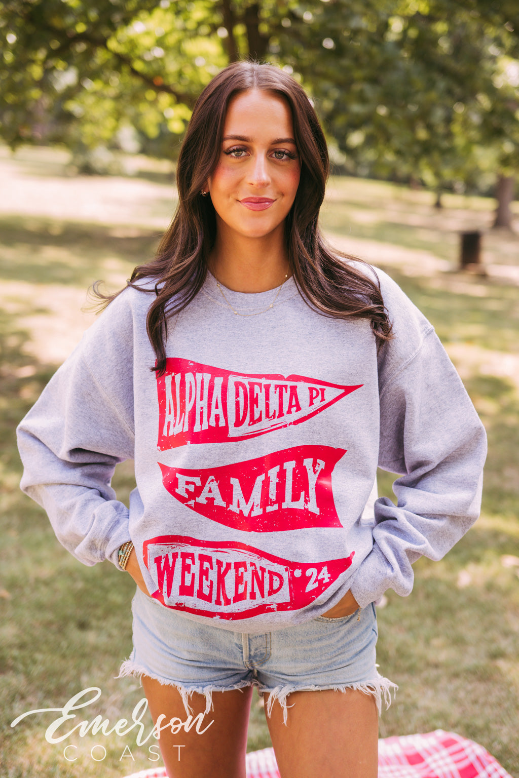 Alpha Delta Pi Pennant Family Weekend Crewneck