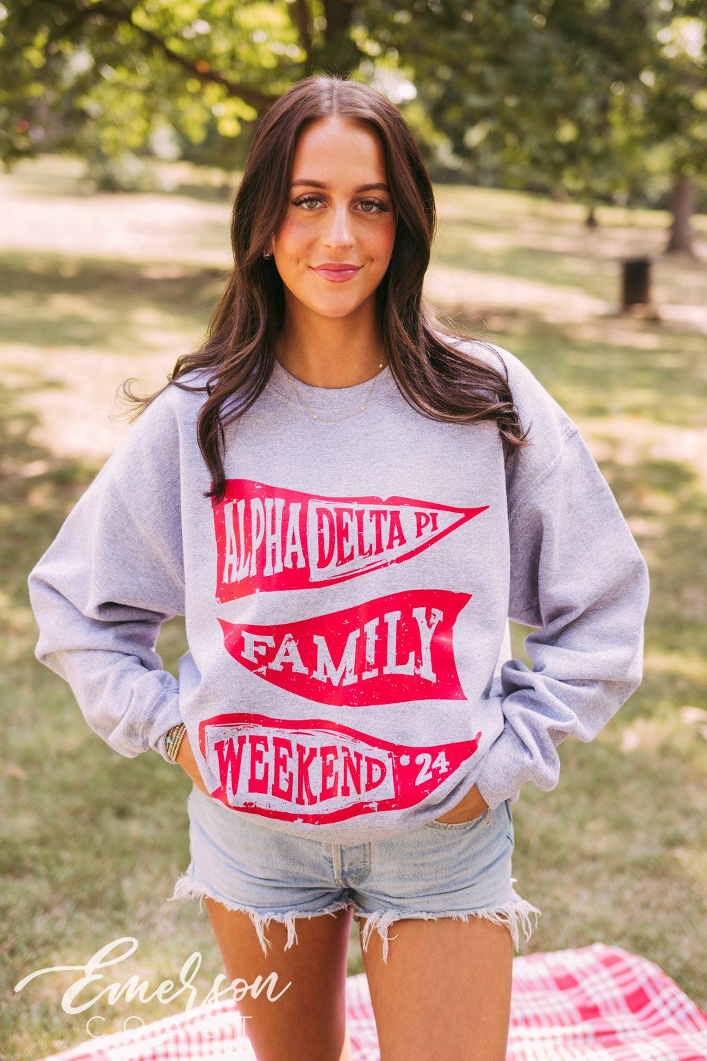 Alpha Delta Pi Pennant Family Weekend Crewneck