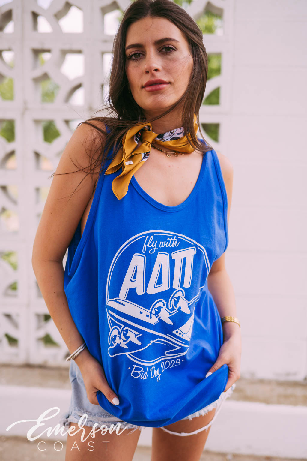 ADPi Fly First and Finest Bid Day Tank