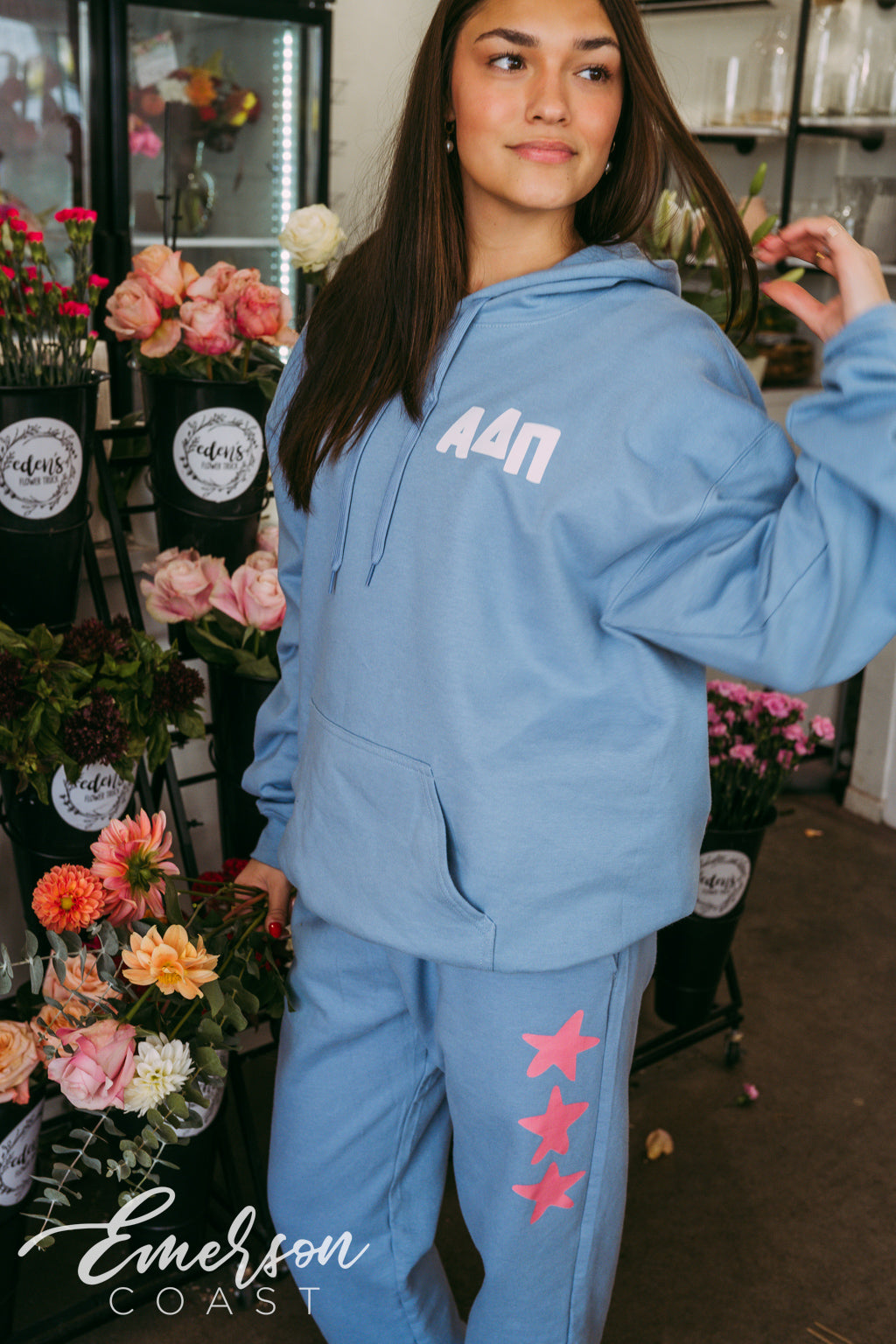 Alpha Delta Pi Bright Star Hoodie and Jogger Set