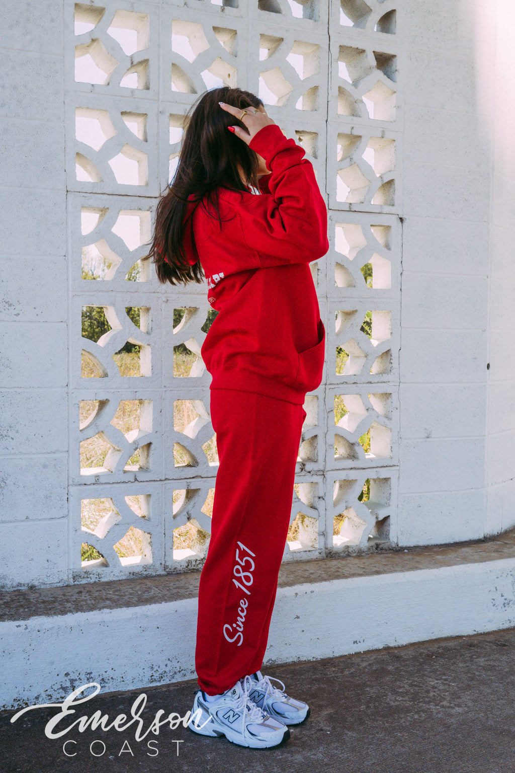 Alpha Delta Pi Hot Red Hoodie and Jogger Set