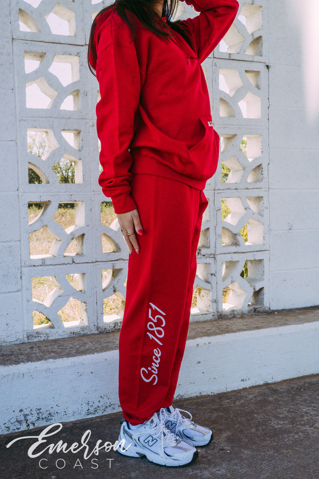 Alpha Delta Pi Hot Red Hoodie and Jogger Set