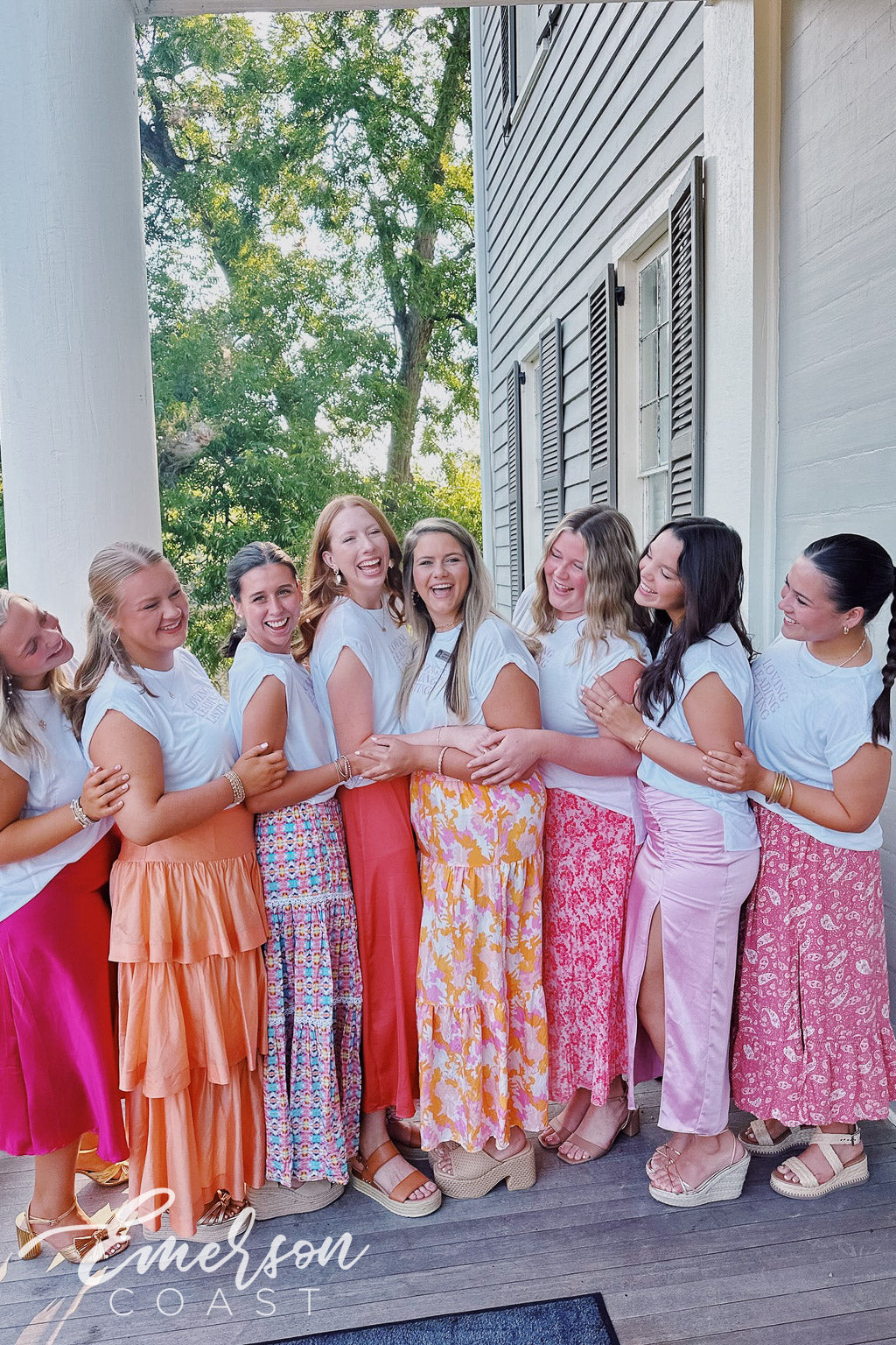 Alpha Gamma Delta Loving Leading Lasting Rolled Cuff Tee