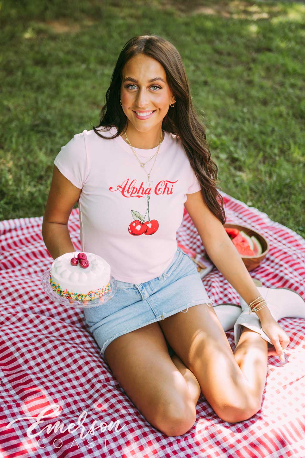 Alpha Chi Cherry Cola Baby Tee