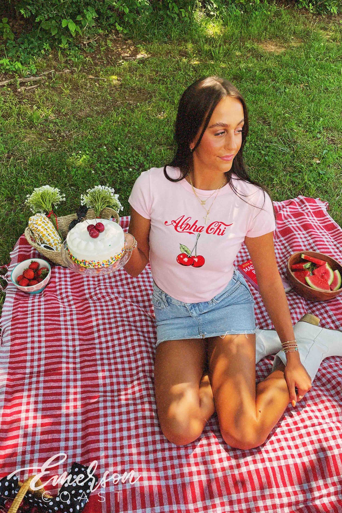 Alpha Chi Cherry Cola Baby Tee