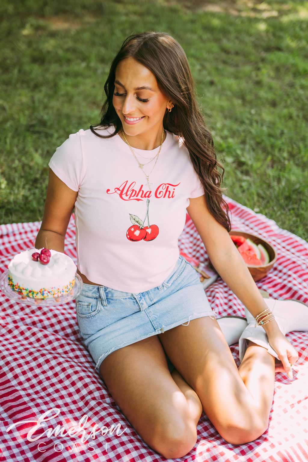 Alpha Chi Cherry Cola Baby Tee