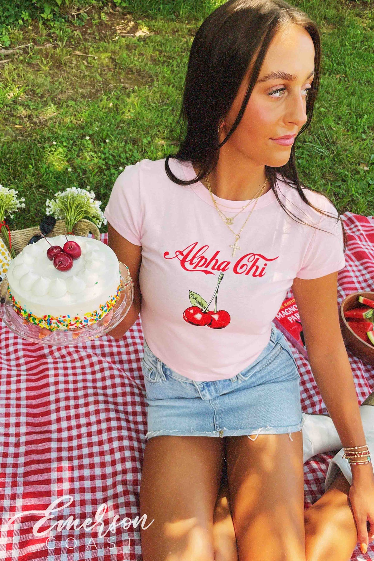 Alpha Chi Cherry Cola Baby Tee