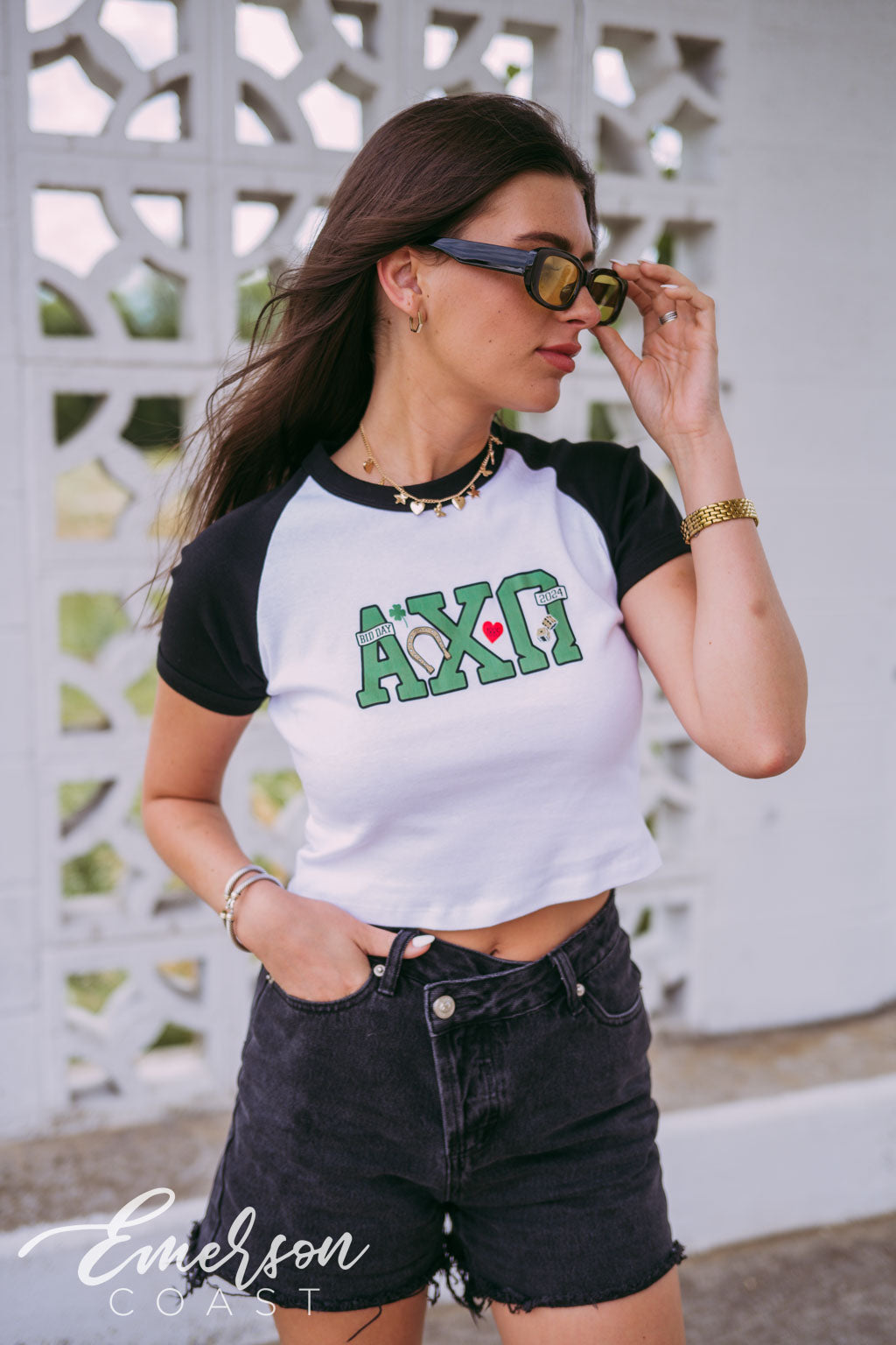 Alpha Chi Omega Lucky Girl Bid Day Tee