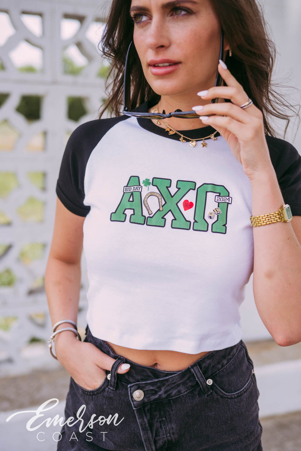 Alpha Chi Omega Lucky Girl Bid Day Tee