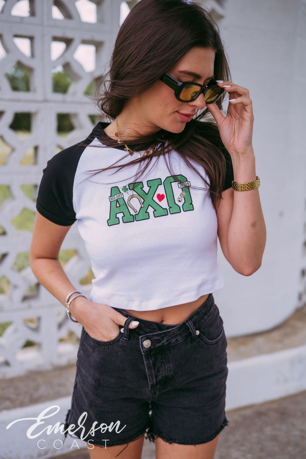 Alpha Chi Omega Lucky Girl Bid Day Tee