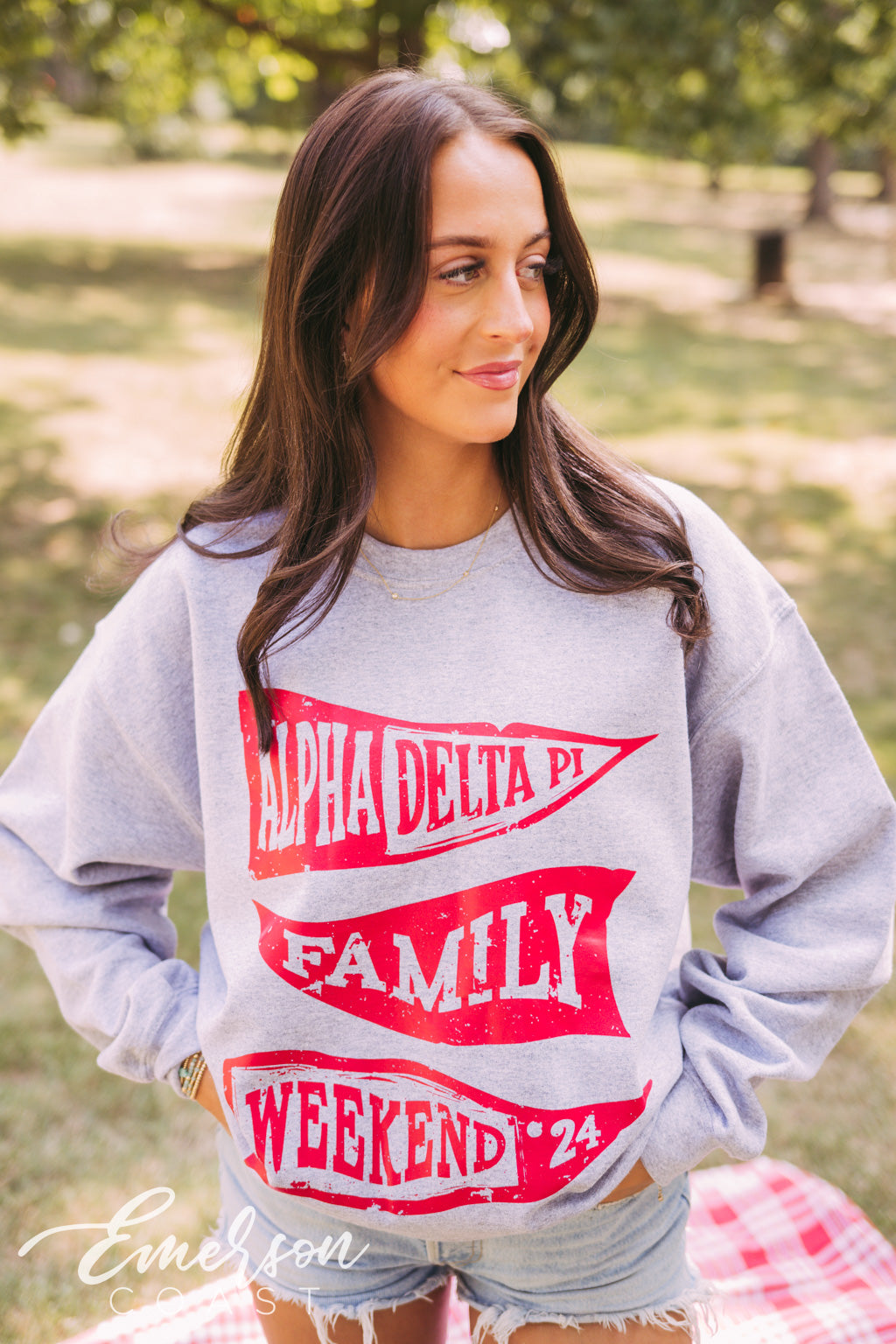 Alpha Delta Pi Pennant Family Weekend Crewneck