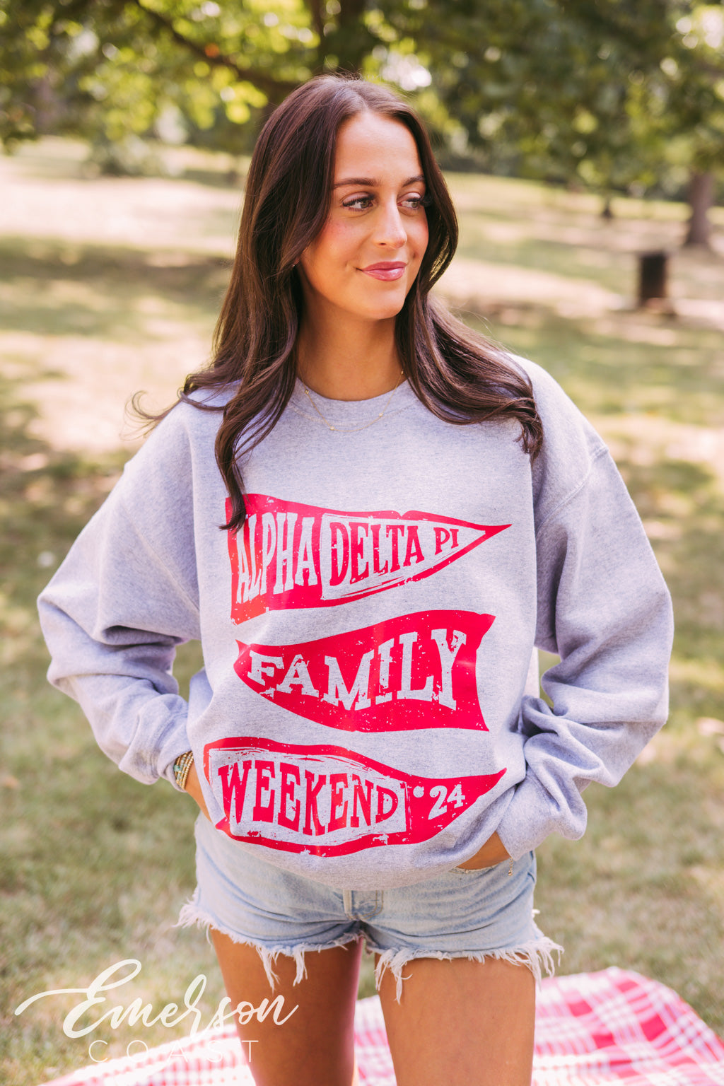 Alpha Delta Pi Pennant Family Weekend Crewneck