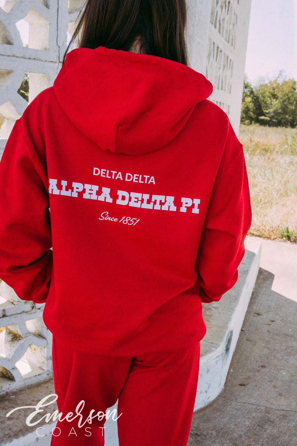 Alpha Delta Pi Hot Red Hoodie and Jogger Set