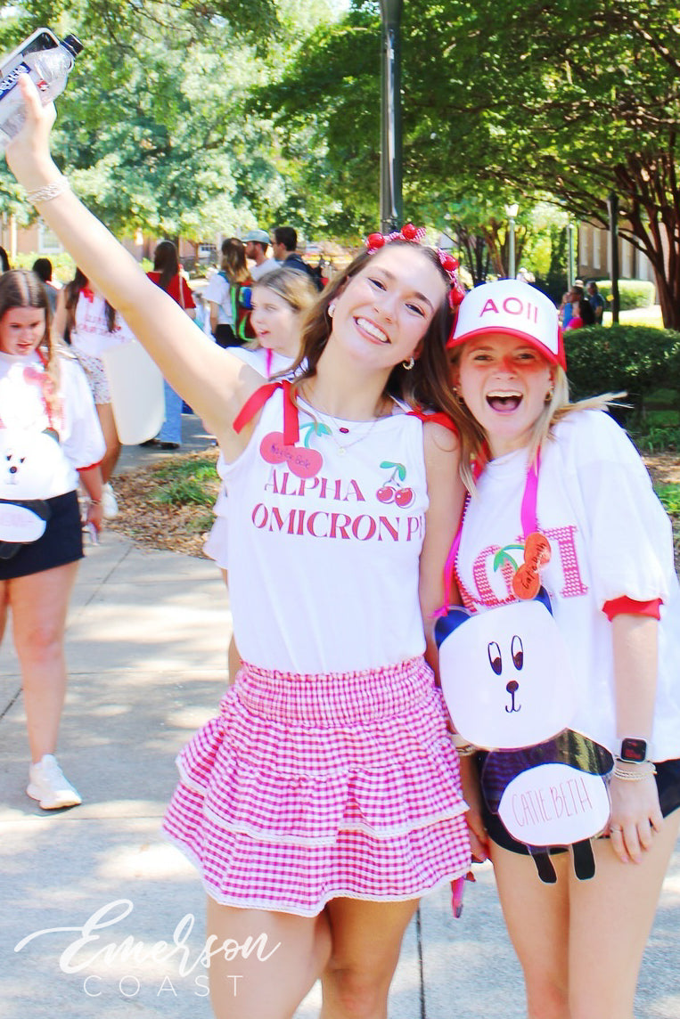 Alpha Omicron Pi Cherry On Top Bid Day Tee