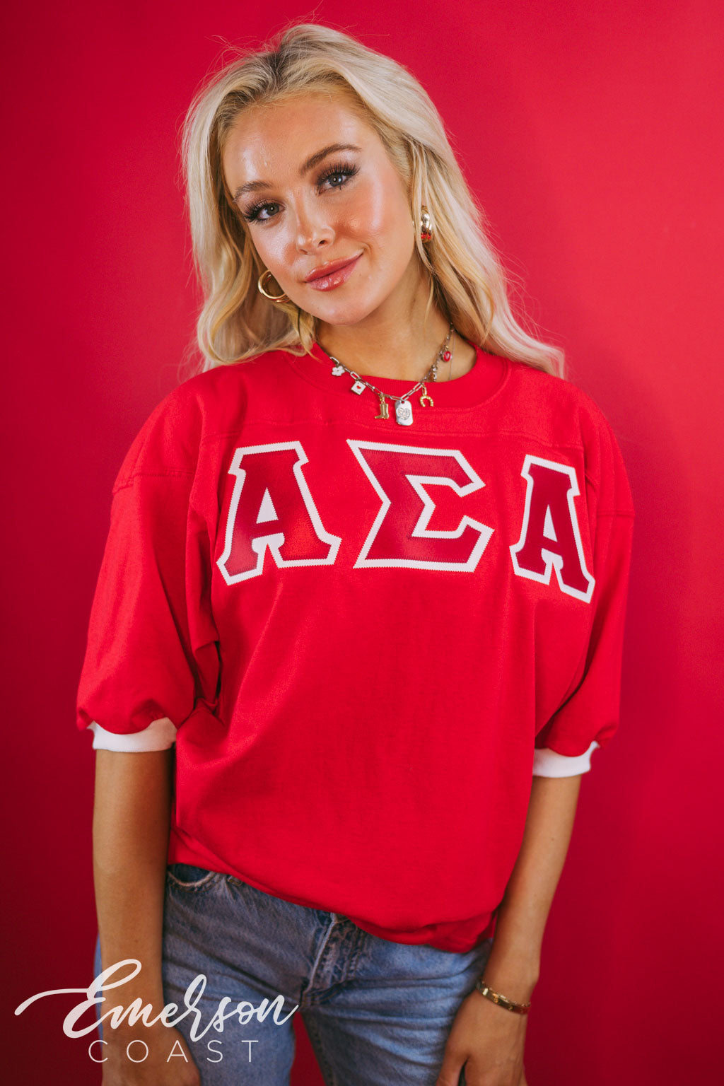 Alpha Sigma Alpha Red Letter Jersey