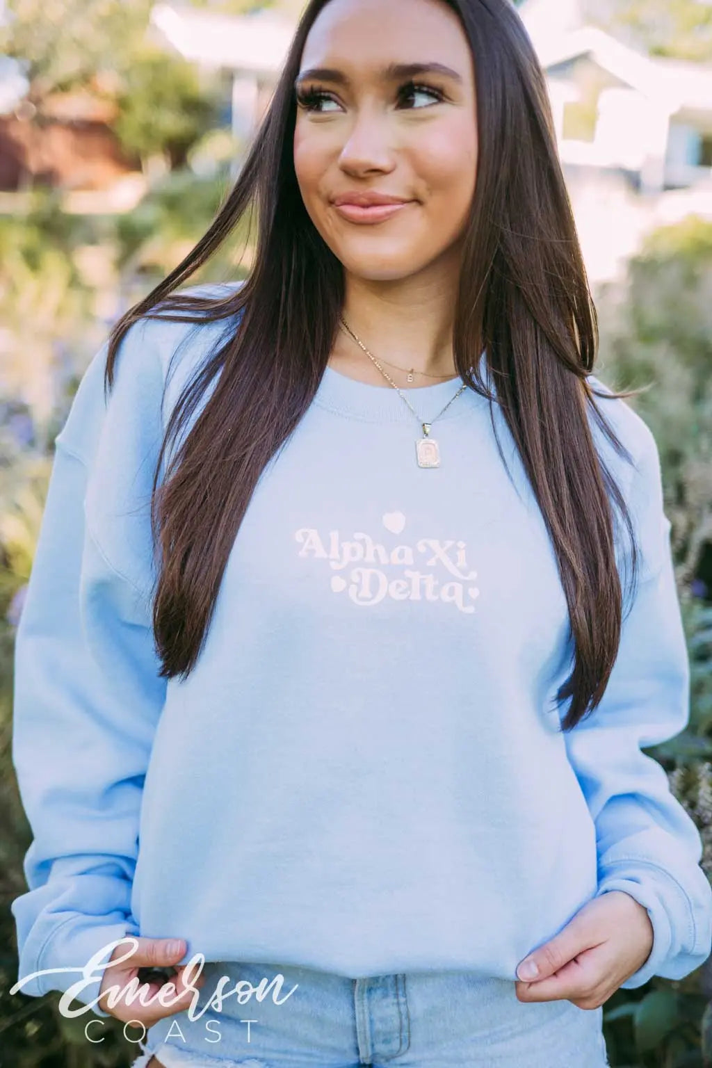 Alpha Xi Delta Teddy Bear Crewneck