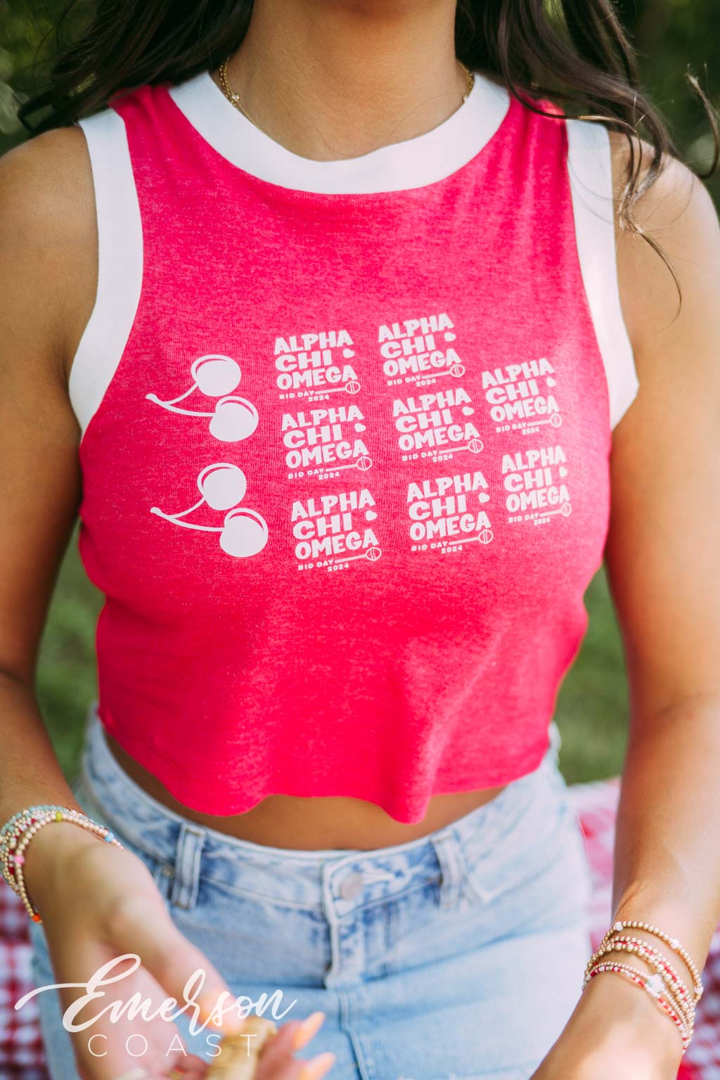 Alpha Chi Omega Red Cherry Bid Day Tank