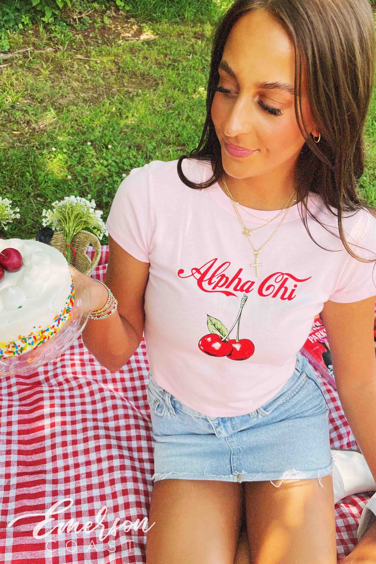 Alpha Chi Cherry Cola Baby Tee