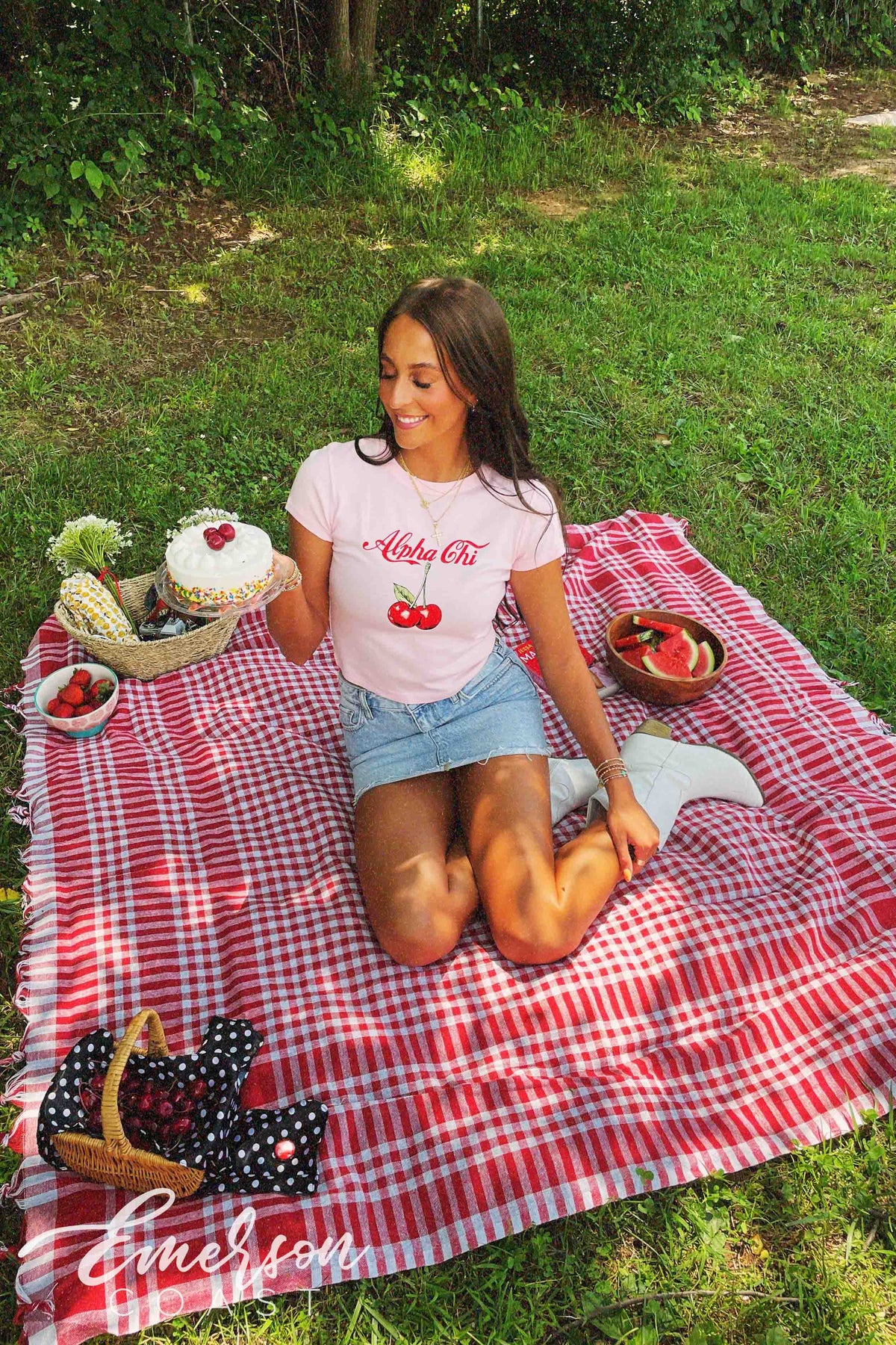 Alpha Chi Cherry Cola Baby Tee