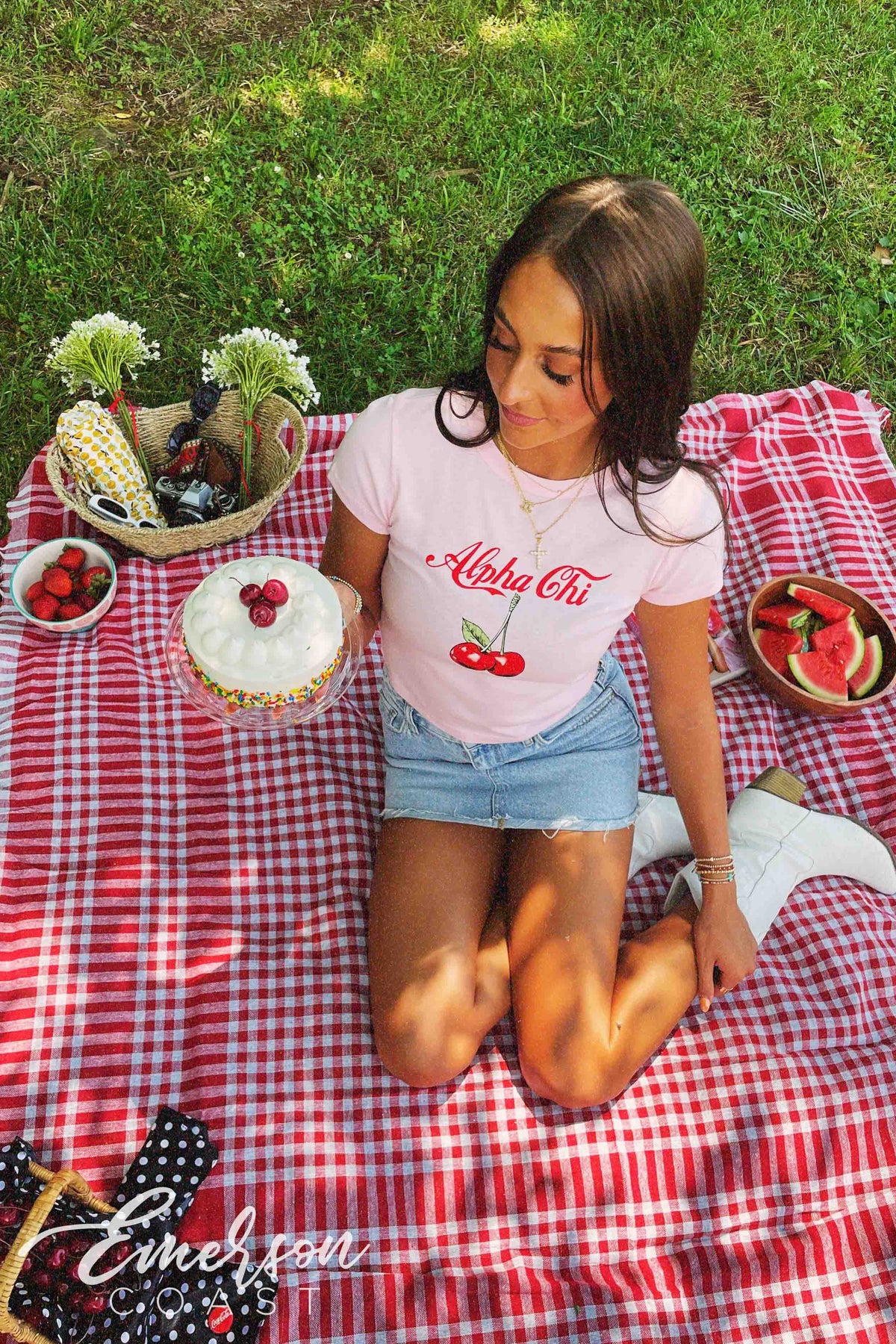 Alpha Chi Cherry Cola Baby Tee