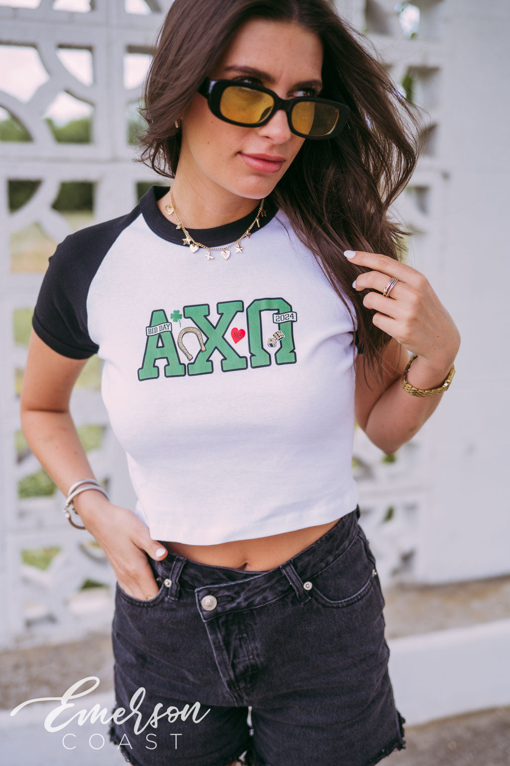 Alpha Chi Omega Lucky Girl Bid Day Tee